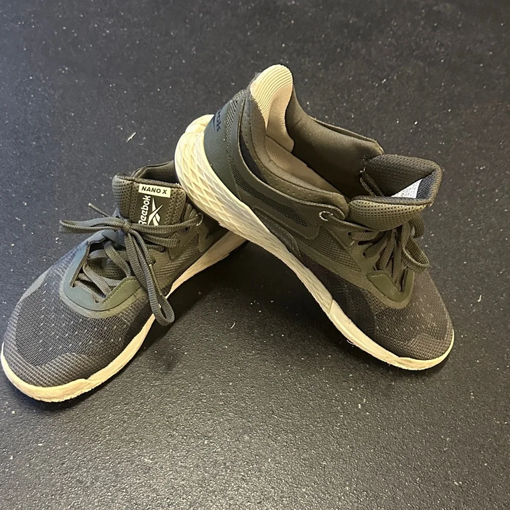Reebok Nano X Dark Green and Cream Sneakers